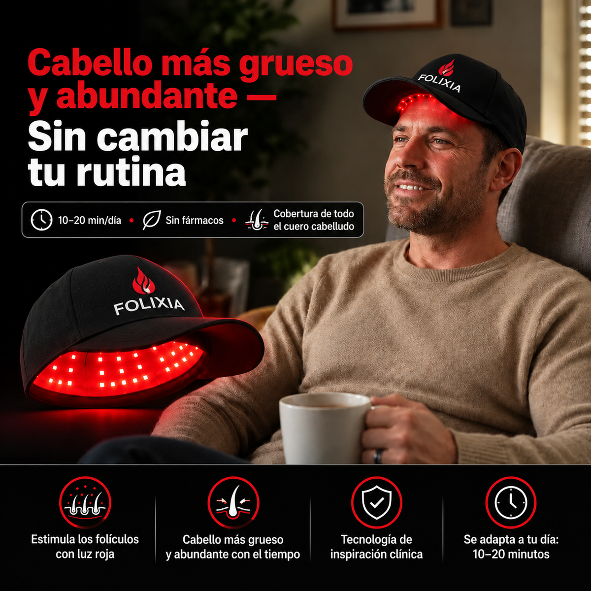 Folixia Gorra Led Infraroja